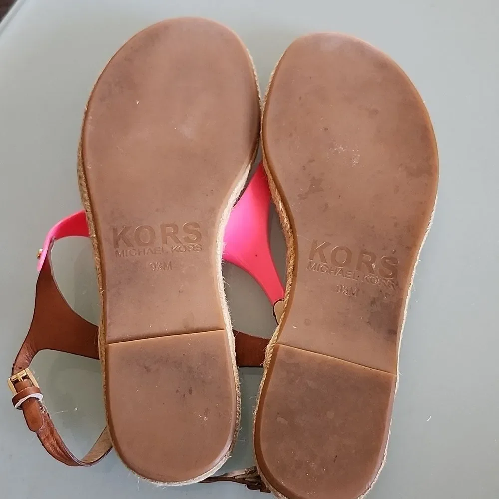 Michael Kors Barbiecore Pink Stephy Espadrille Sandals Size 9.5 Barbiecore
